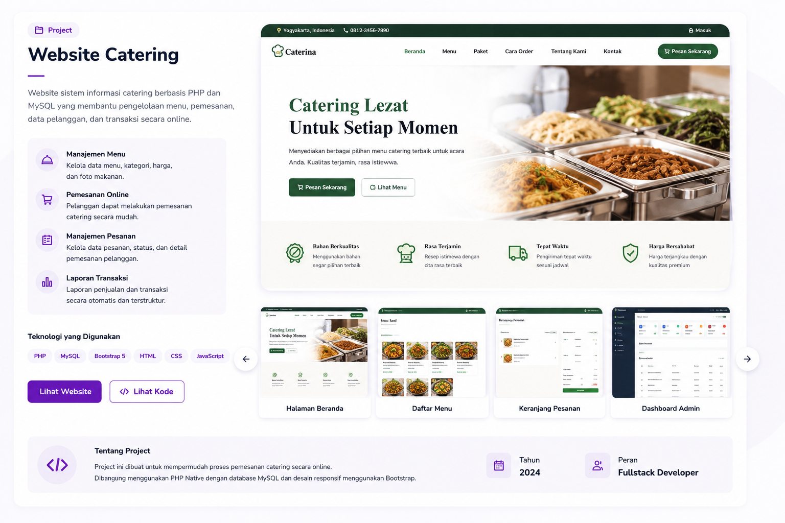 Website Catering