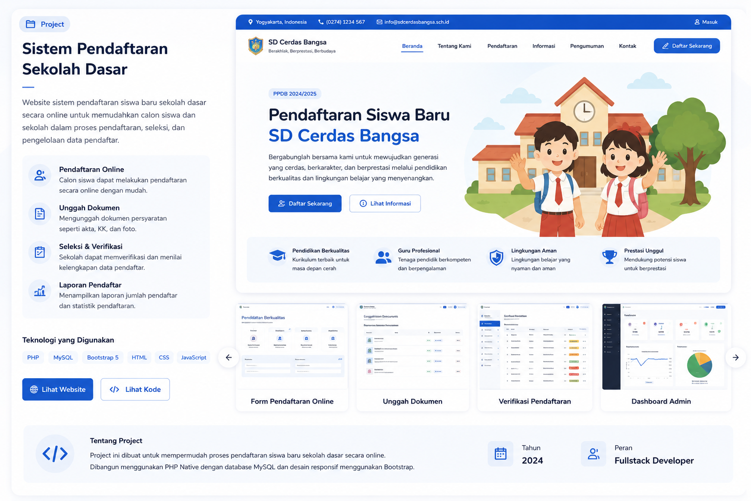 Website Pendaftaran Sekolah Dasar